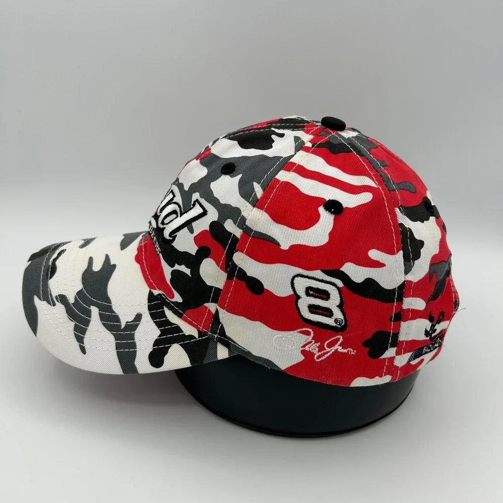 VTG Budweiser Racing Hat Chase Authentics Dale Earnhardt Jr Mens Red Camo NASCAR